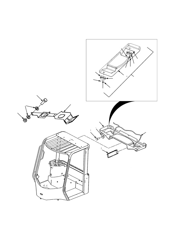 RADIO CONSOLE AND ATTACHING PARTS