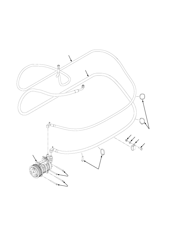 AIR CONDITIONING HOSES TIER III ENGINE