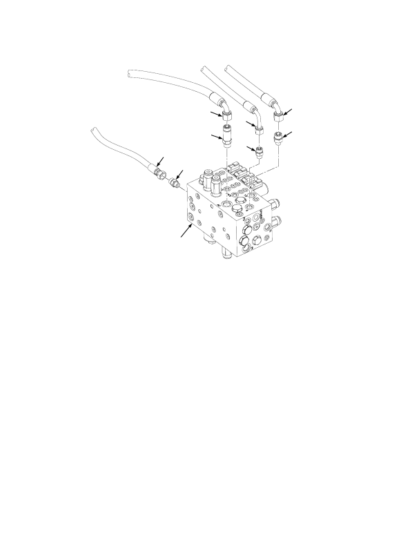 MAIN MANIFOLD AND ATTACHING BRAKE HOSES
