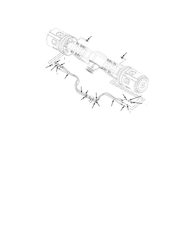 DRIVE AXLE AND ATTACHING BRAKE HOSES