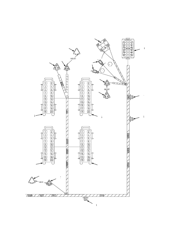WIRE HARNESS CAB SIDE CONSOLE — PAGE 3 OF 3 (→ S/N C222E01608K EXC. 01601)