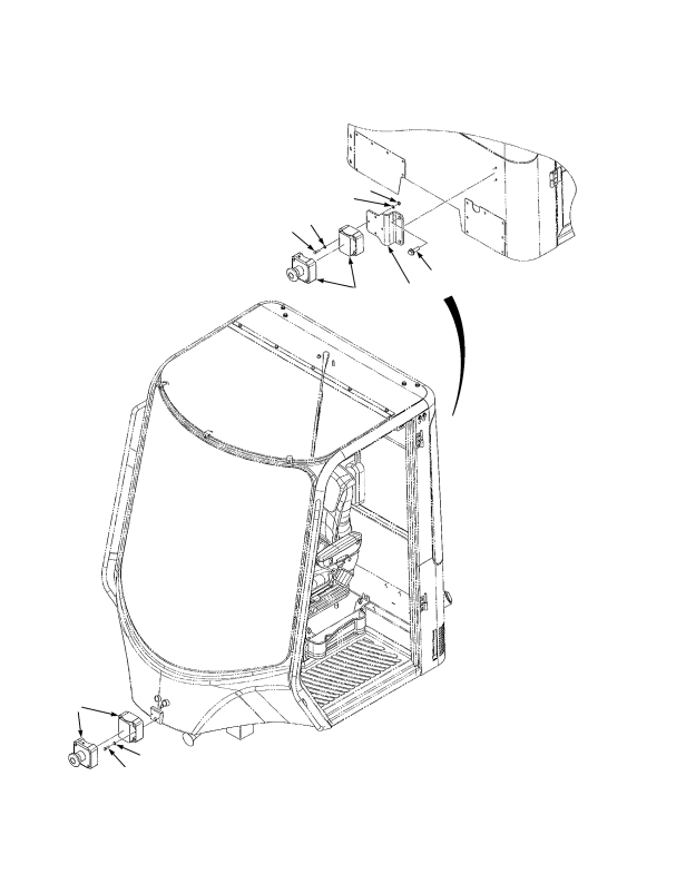 EMERGENCY STOP SWITCH CAB WITH HEATER
