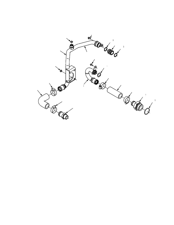EXHAUST PLUMBING WATER RECIRCULATION STAGE 3B ENGINE