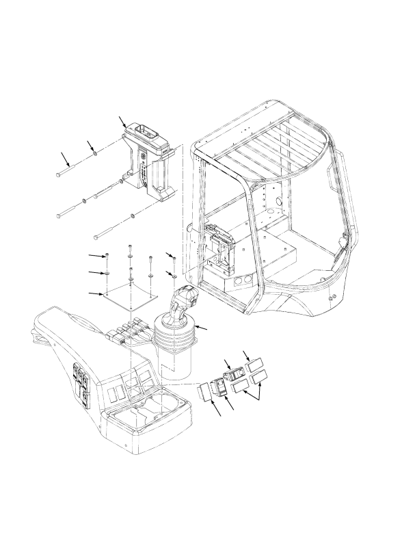 HYDRAULIC CONTROLS JOYSTICK CONTAINER HANDLER