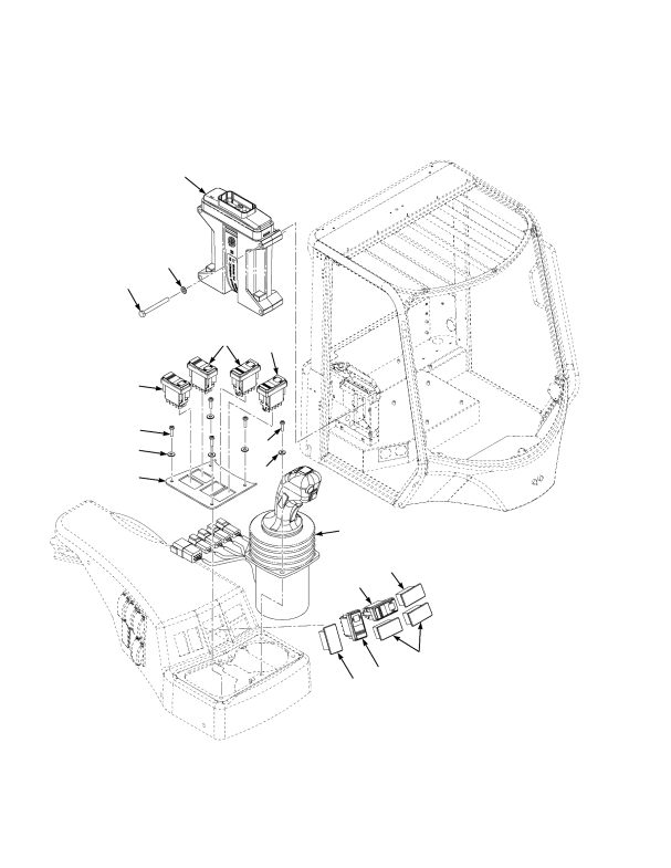 HYDRAULIC CONTROLS JOYSTICK  INTERMODAL HANDLER