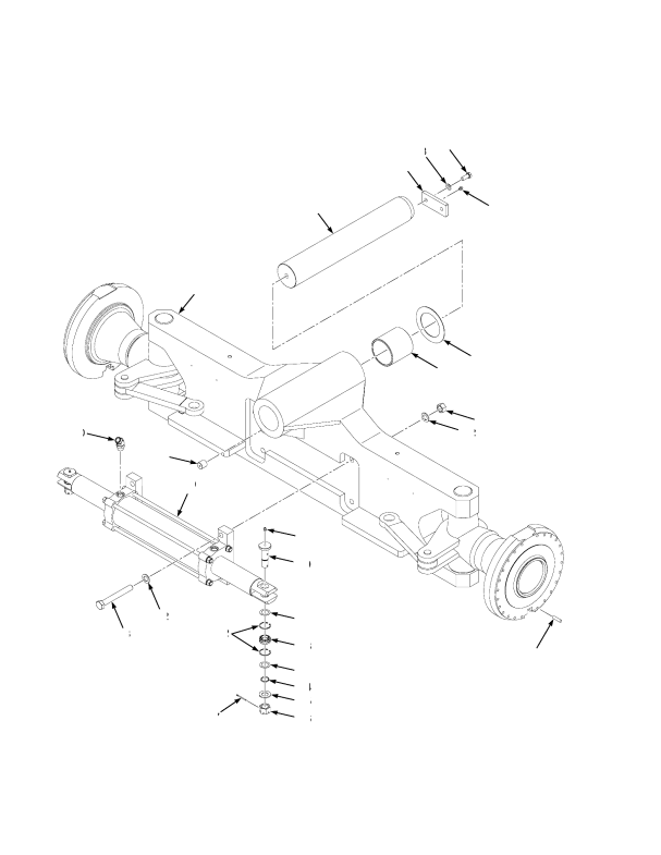 STEER AXLE AND ATTACHING PARTS