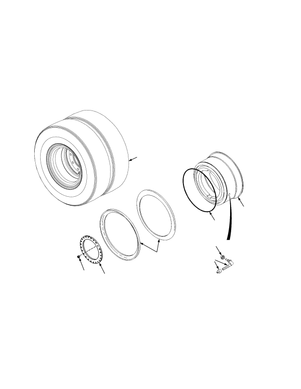 STEER TIRES AND WHEELS 18.00 X 33