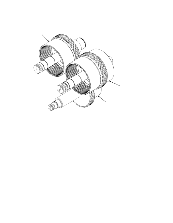 TRANSMISSION FORWARD REVERSE AND SECOND AND THIRD OR FOURTH CLUTCH SHAFTS