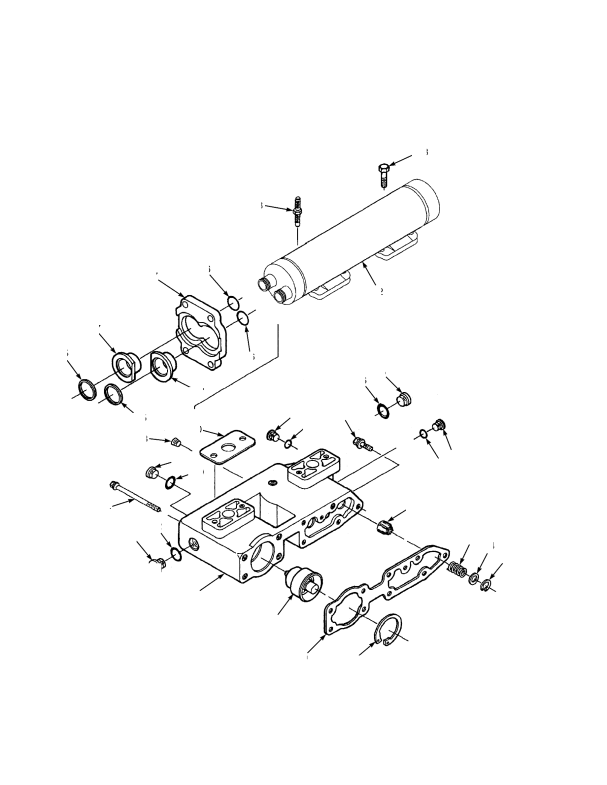 OIL FILTER AND COOLER HEAD TIER II ENGINE