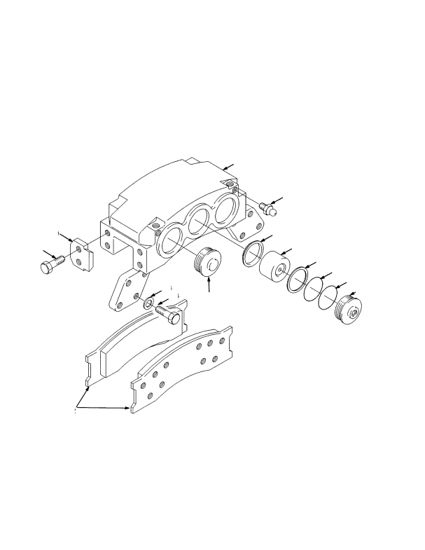 SERVICE BRAKE DISC BRAKE -> DRY BRAKE (-> S/N D117E01719 WIDE) (-> S/N D117E01723 NARROW)