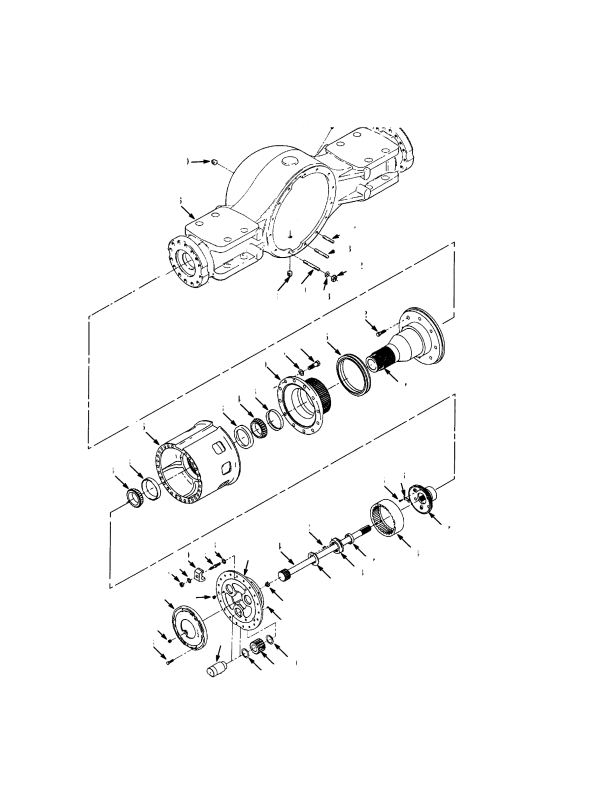 DRIVE AXLE OIL COOLED BRAKE (-> S/N D117E01709X INC. 1712 WIDE) (-> S/N D117E01723 NARROW)