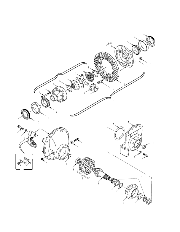DIFFERENTIAL (-> S/N D117E01709X INC. 1712 WIDE) (-> S/N D117E01723 NARROW)