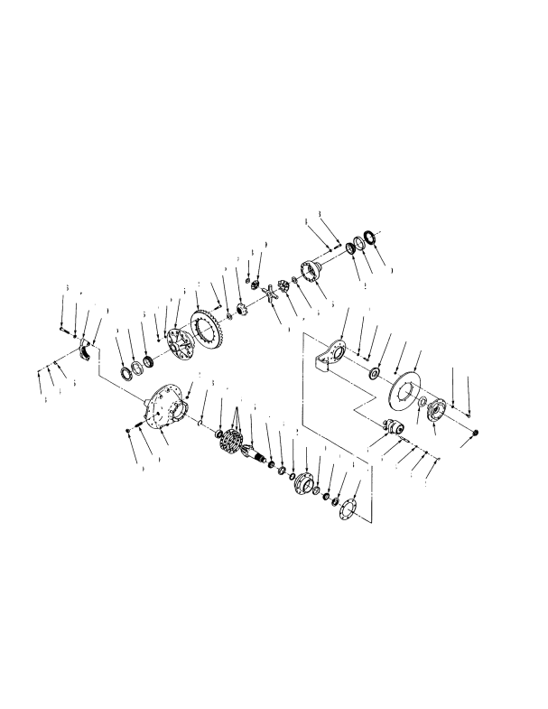 DIFFERENTIAL CARRIER (S/N D117E01800A -> INC. 1796 (WIDE)) (S/N D117E01805A -> INC. 1797 1802 (NARROW))