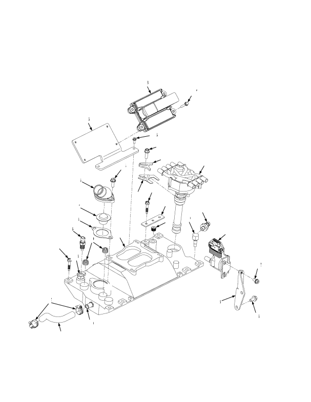 INTAKE MANIFOLD AND ATTACHING PARTS GM 5.7L LPG