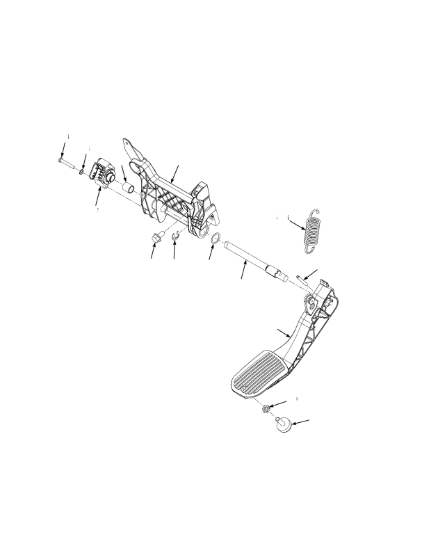 THROTTLE PEDAL ASSEMBLY AND ATTACHING PARTS STANDARD PEDAL