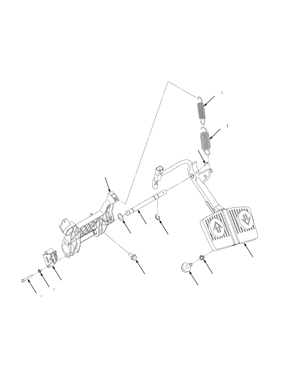 THROTTLE PEDAL AND ATTACHING PARTS MONOTROL PEDAL (→ S/N A299E01692K)