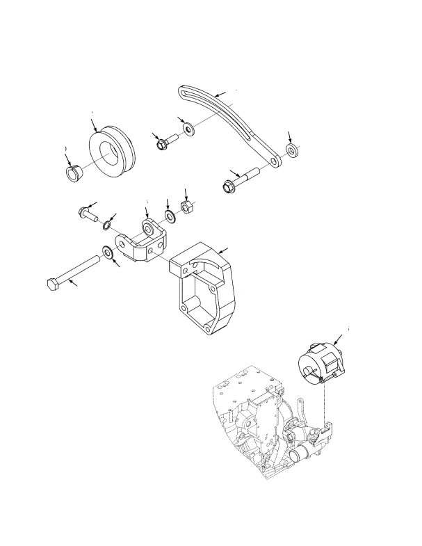 ALTERNATOR AND MOUNTING CUMMINS QSB 3.3L DIESEL
