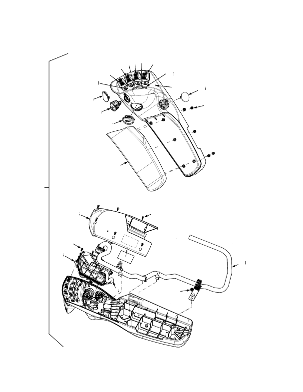 MINI-LEVER CONTROLS WITH ARMREST ߝ FOUR FUNCTION (S/N A299V01534H →)