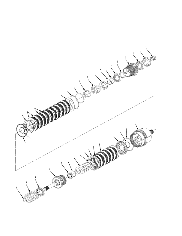 FORWARD CLUTCH LOW AND SECOND SHAFT THREE SPEED TRANSMISSION ߝ FWD1, Range2