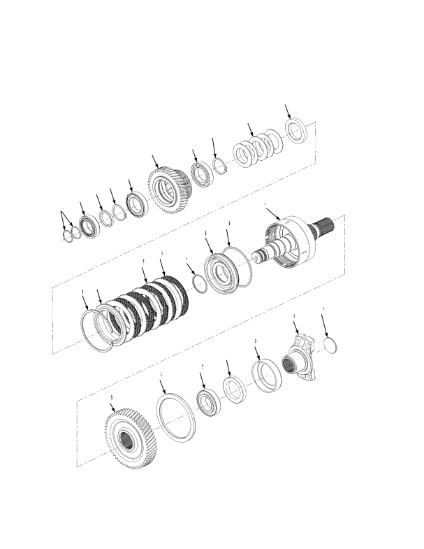 FORWARD CLUTCH HIGH AND OUTPUT SHAFT THREE SPEED TRANSMISSION ߝ FWD2