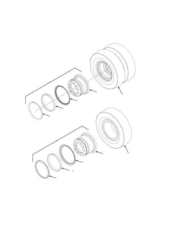 DRIVE TIRE AND WHEEL