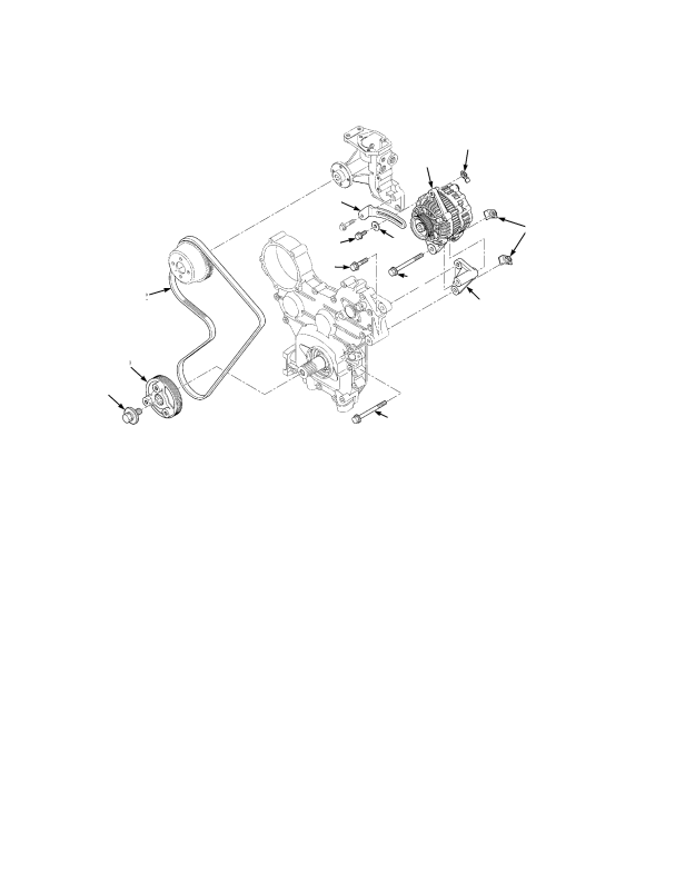ALTERNATOR AND PULLEY  KUBOTA DIESEL 