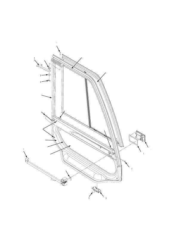 CAB LEFT HAND DOOR ASSEMBLY