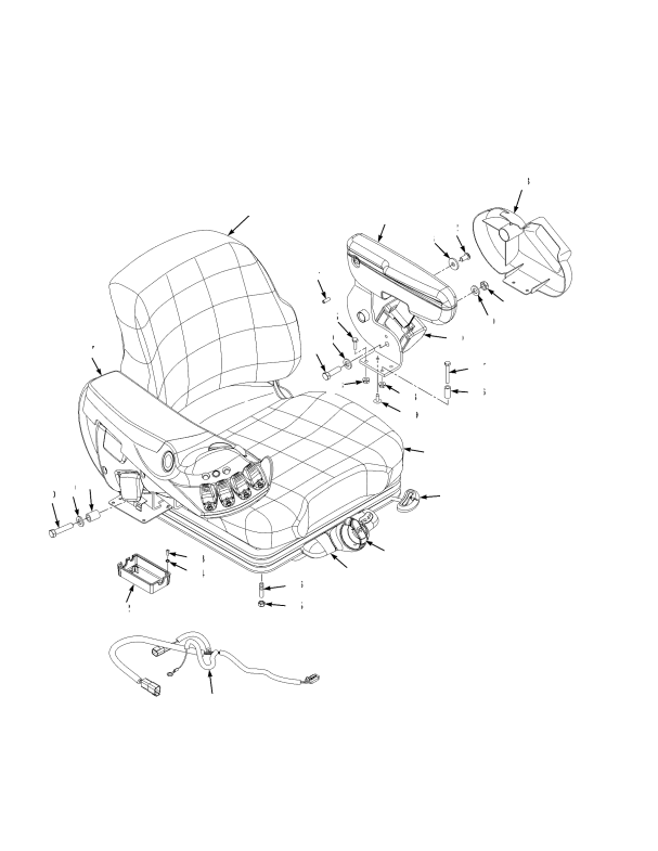 FULL SUSPENSION SEAT ELECTRO-HYDRAULIC SHEET 1 OF 2