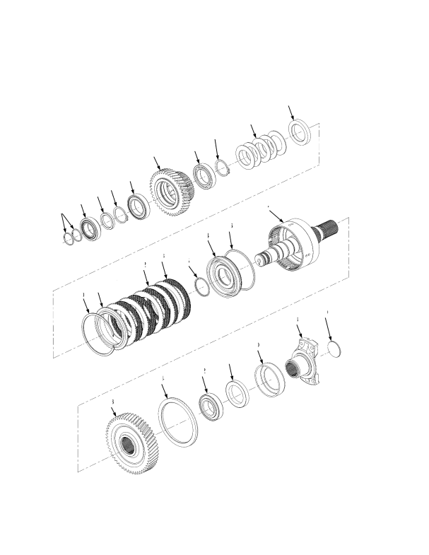 FORWARD CLUTCH HIGH AND OUTPUT SHAFT THREE SPEED TRANSMISSION FWD2