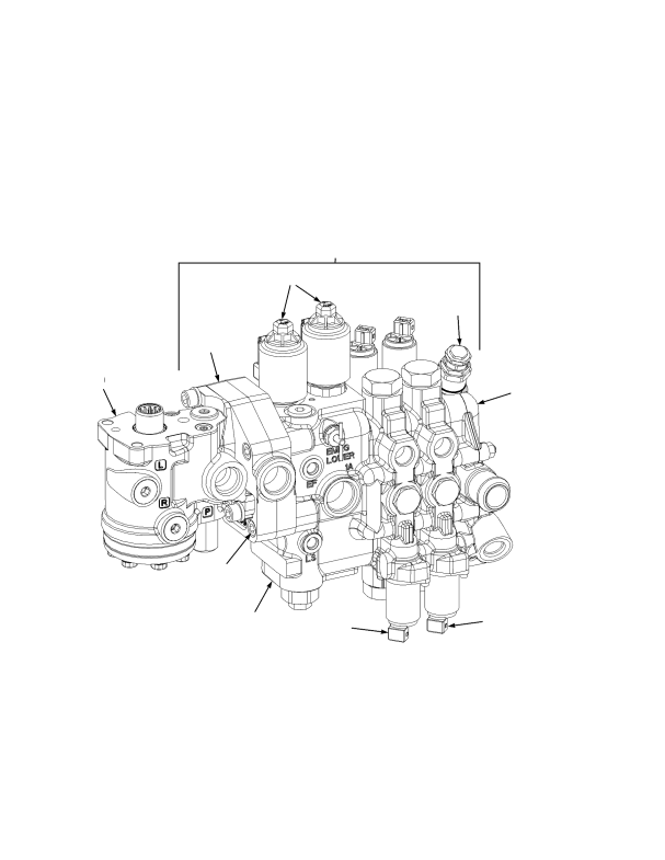 CONTROL VALVE AND STEERING UNIT ASSEMBLY THREE FUNCTION