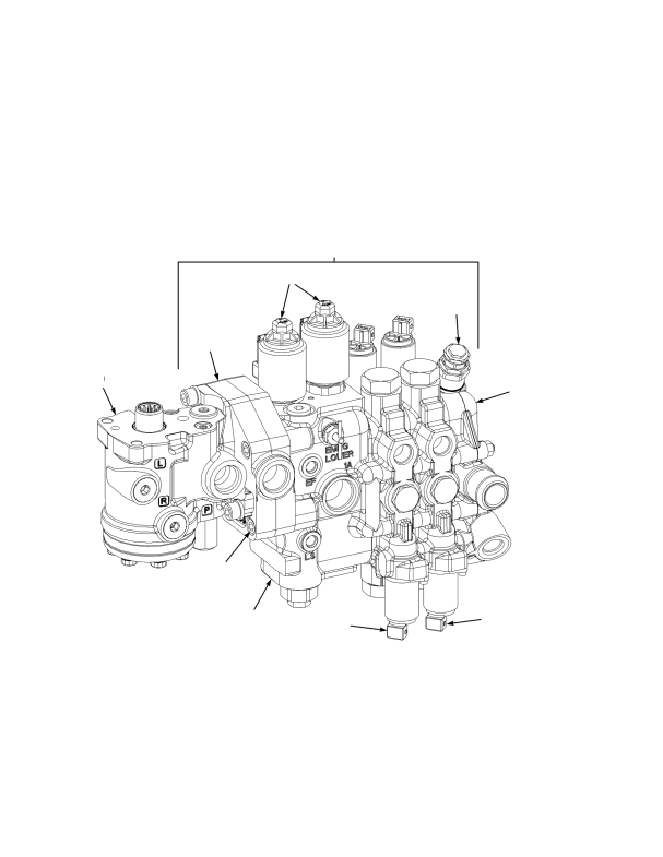 CONTROL VALVE AND STEERING UNIT ASSEMBLY THREE FUNCTION