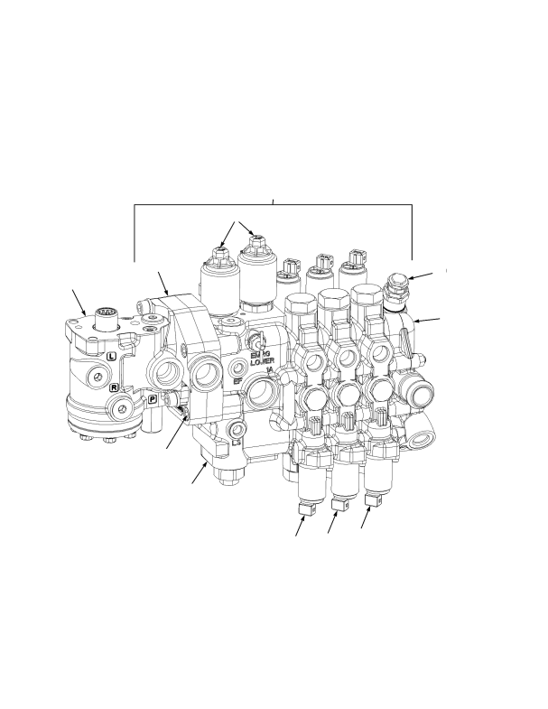 CONTROL VALVE AND STEERING UNIT ASSEMBLY FOUR FUNCTION