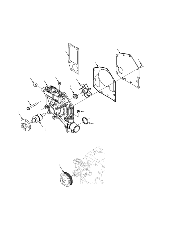 WATER PUMP AND PULLEY CUMMINS 