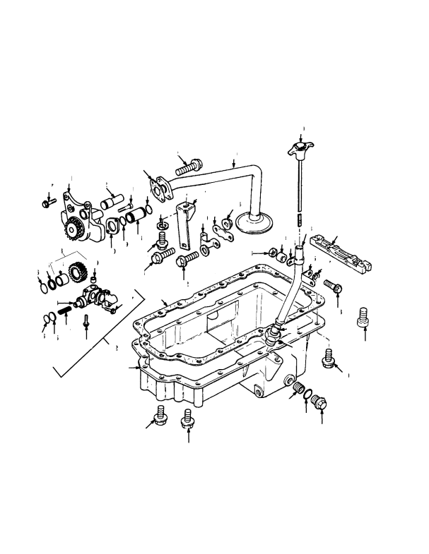 OIL SUMP AND PUMP DIESEL 1004.42 (S/N F006A10150 →)