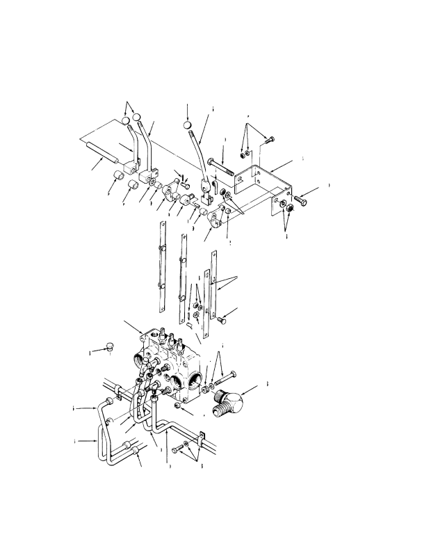 CONTROL VALVE ATTACHING PARTS THREE FUNCTION (→ S/N F006A10791)