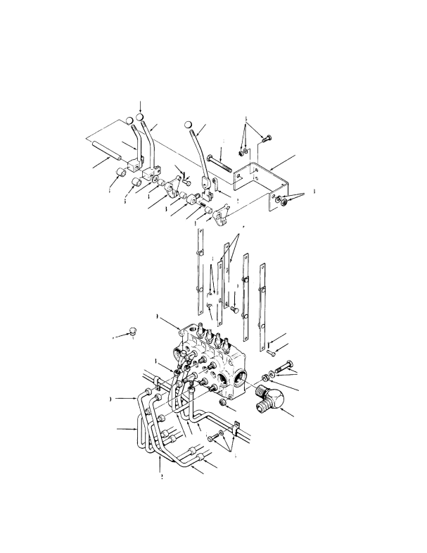 CONTROL VALVE ATTACHING PARTS FOUR FUNCTION (→ S/N F006A10791)