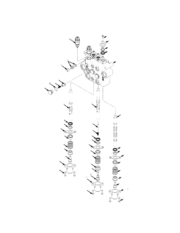 CONTROL VALVE TWO AND THREE FUNCTION (->S/N F006A10792 ->)