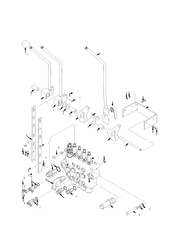 CONTROL VALVE ATTACHING PARTS FOUR FUNCTION (S/N F006A10792 →)