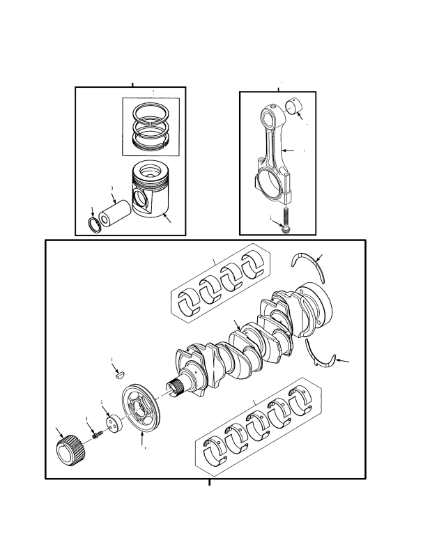 CRANKSHAFT AND PISTONS DIESEL