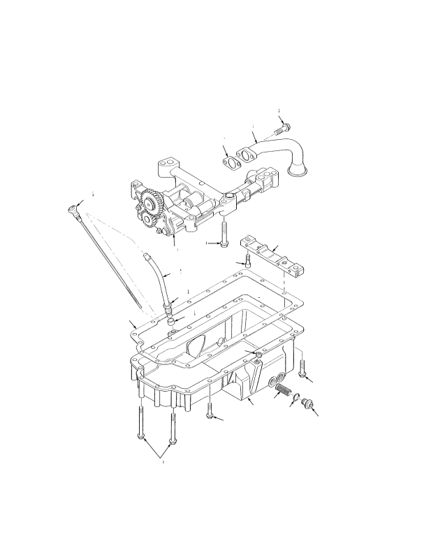 OIL PAN AND PUMP DIESEL