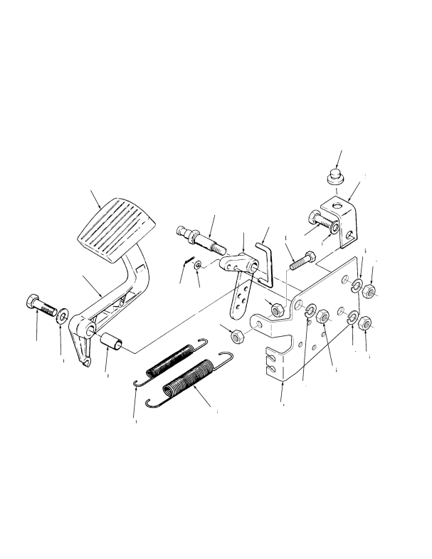 ACCELERATOR PEDAL AND BRACKET WITH FORWARD AND REVERSE LEVER