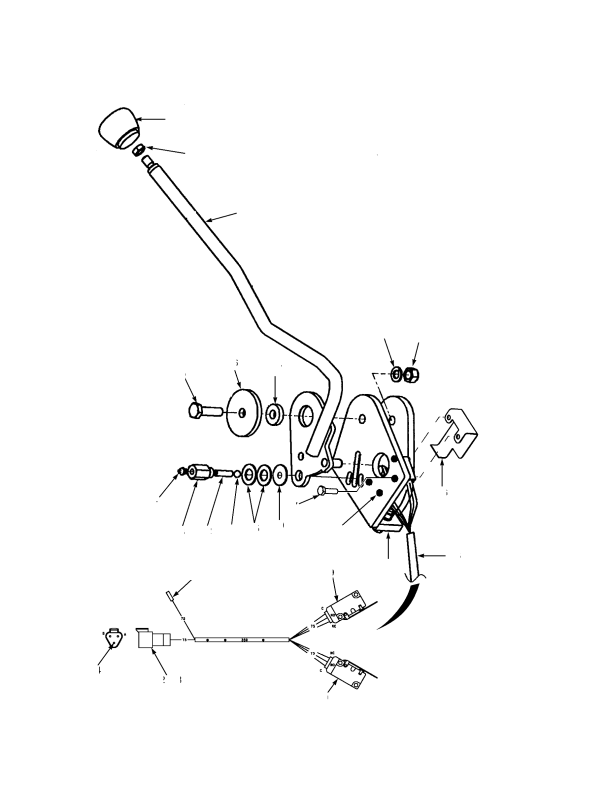 TRANSMISSION CONTROL LINKAGE FORWARD AND REVERSE LEVER (8/2005 ->)