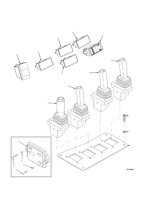 CONTROL LEVER (-> S/N F007E02349A EXC. 1993-1997 2054 2069 2088 2095)