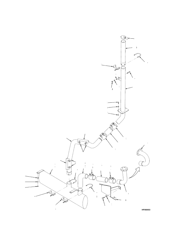 EXHAUST TIER I ENGINE (-> S/N F007E02450A)