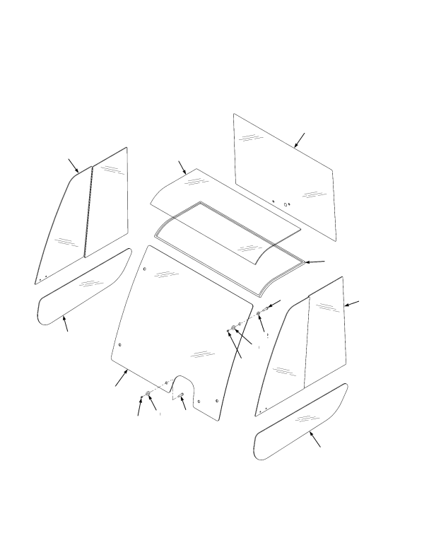 CAB WINDOWS BOLT IN 