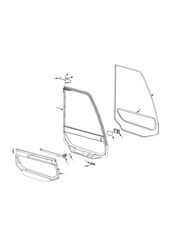 CAB LEFT HAND DOOR ASSEMBLY 