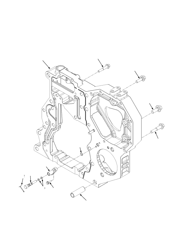 DIESEL ENGINE ASSEMBLY REAR GEAR HOUSING CUMMINS 4.5L DIESEL (-> S/N H006V02265F EXC. 02211 02223-02224 02228-02229 02232 0223
