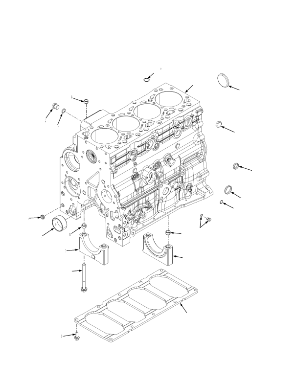 DIESEL ENGINE ASSEMBLY CYLINDER BLOCK CUMMINS 4.5L