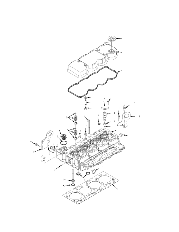 DIESEL ENGINE ASSEMBLY CYLINDER HEAD 