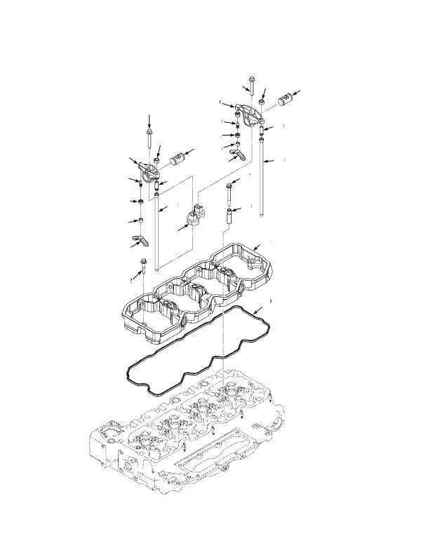 DIESEL ENGINE ASSEMBLY ROCKER LEVERS 